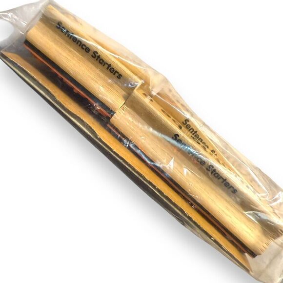 VTG Lakeshore 6 Rubber Stamps Teacher Tool Early Childhood Sentence Starters NOS - Picture 6 of 7